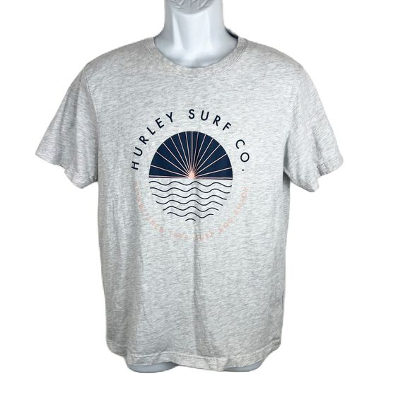 Hurley Other - Hurley Shirt Men Large Gray Short Sleeve Graphic Print Surf Co. Casual Tee